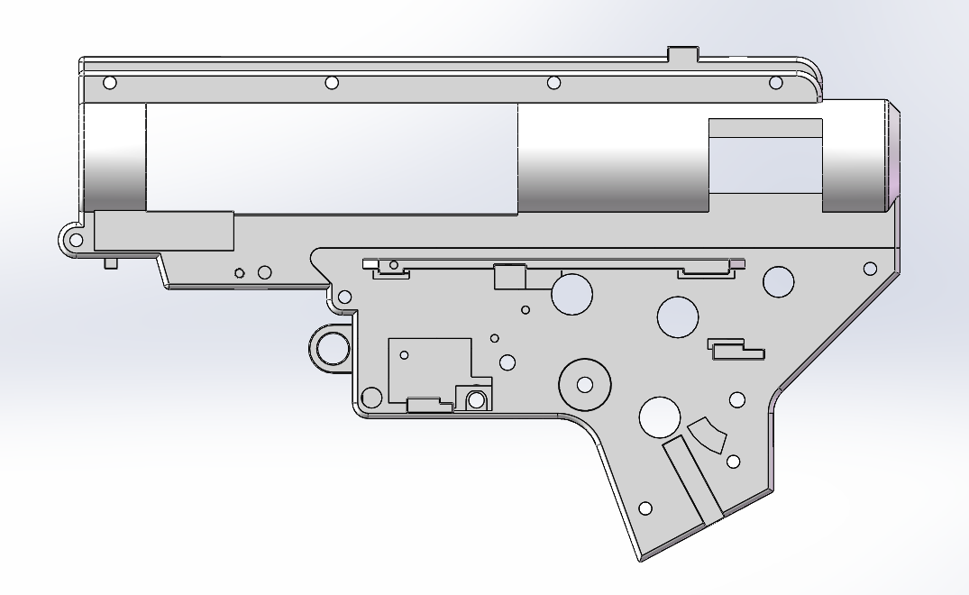 Free STL file AIRSOFT GEARBOX SPLIT V2 🔫・3D printing template to